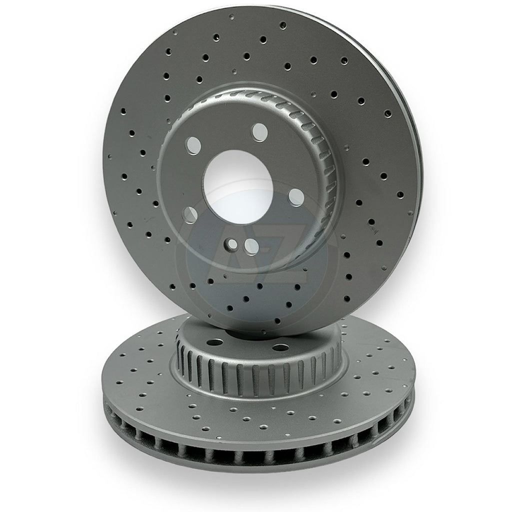FOR MERCEDES C160 C180 C200 C220 C300 AMG SPORT FRONT BRAKE DISCS PAIR 318mm