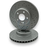 FOR MERCEDES C-CLASS C250 AMG SPORT FRONT BRAKE DISCS TRW PADS SENSOR 318mm