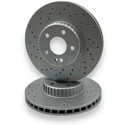 FOR MERCEDES C-CLASS AMG SPORT FRONT REAR BRAKE DISCS MINTEX PADS 318mm 300mm