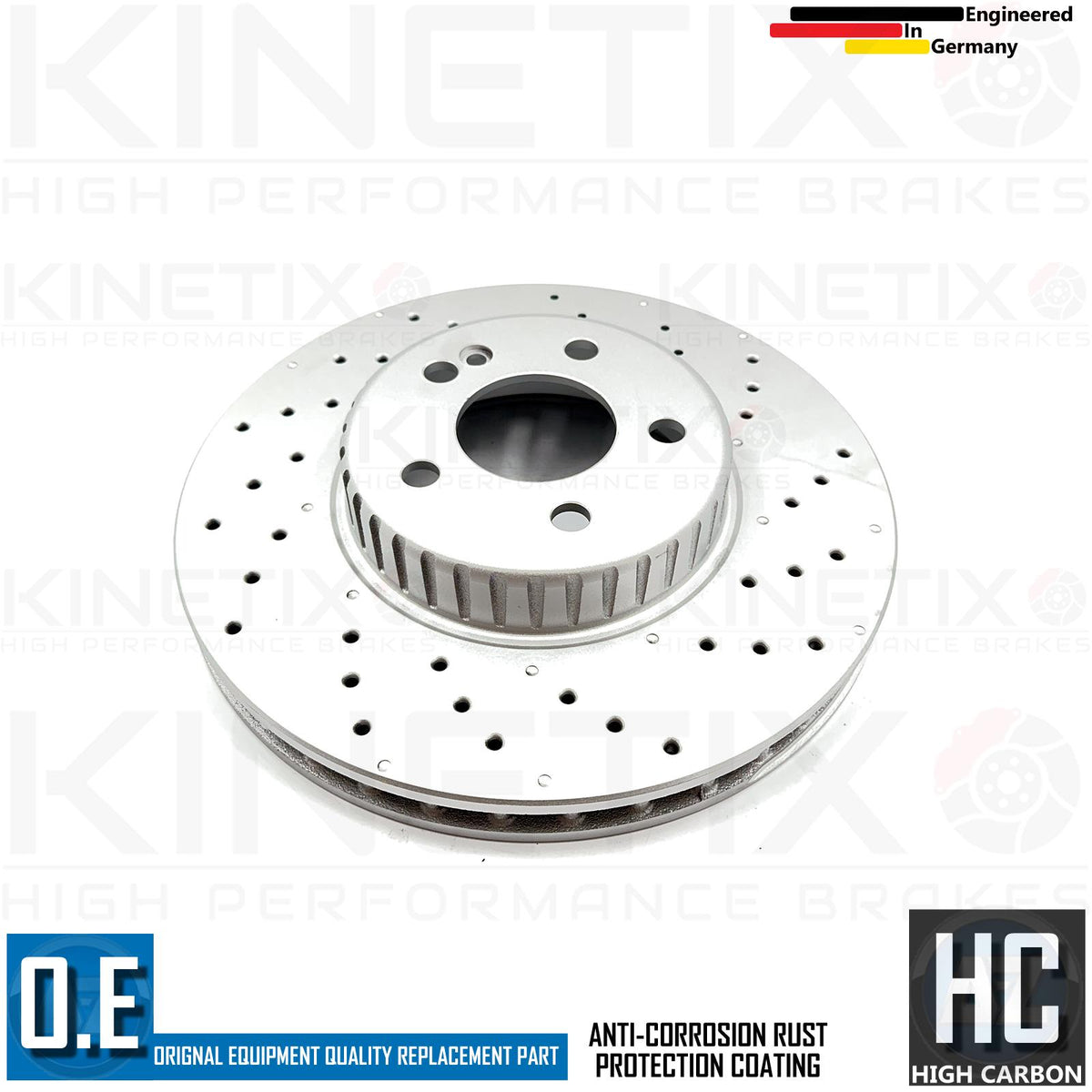 FOR MERCEDES C-CLASS C220d AMG SPORT FRONT REAR BONDED BRAKE DISCS 318mm 300mm