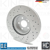 FOR MERCEDES C200 EQ Boost AMG SPORT FRONT BRAKE DISCS BREMBO PADS SENSOR 318mm