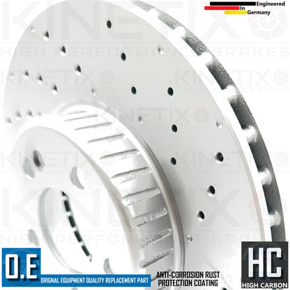 FOR MERCEDES C180d C200d AMG SPORT FRONT REAR BRAKE DISCS MINTEX PADS 318m 300m
