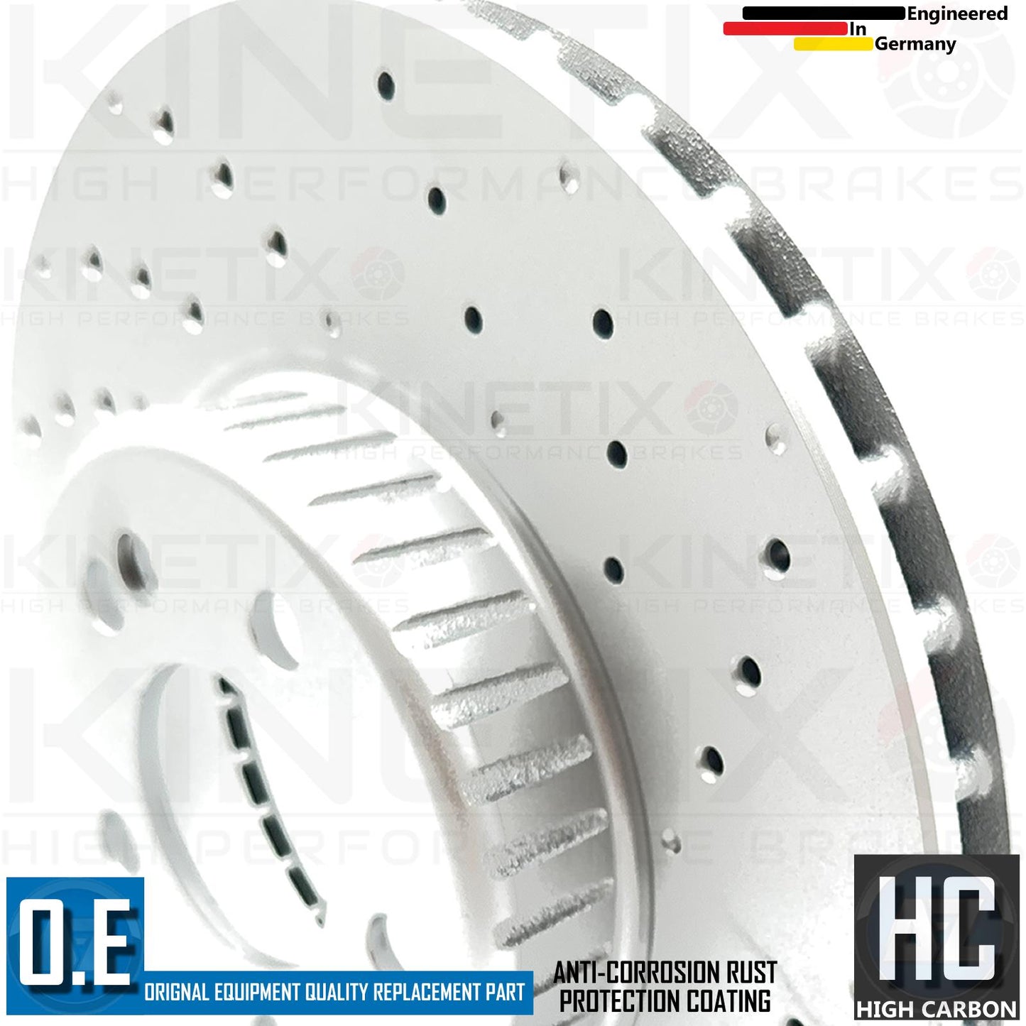 FOR MERCEDES C200d AMG SPORT BONDED FRONT DISCS PAIR 318mm A0004212112 COATED