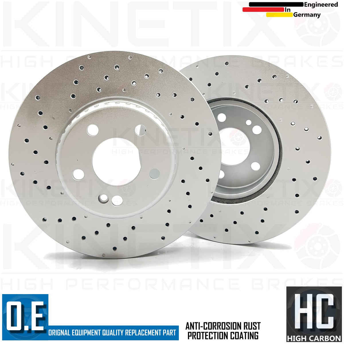 FOR MERCEDES C-CLASS AMG SPORT FRONT REAR BRAKE DISCS MINTEX PADS 318mm 300mm