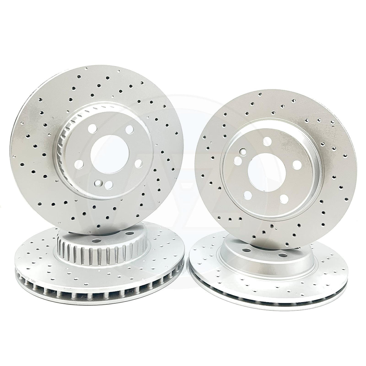 FOR MERCEDES C-CLASS AMG SPORT FRONT REAR BRAKE DISCS PADS SENSORS 318mm 300mm