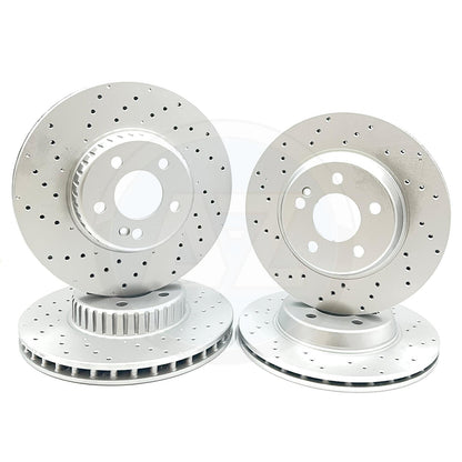 FOR MERCEDES C-CLASS AMG SPORT FRONT REAR BRAKE DISCS PADS SENSORS 318mm 300mm
