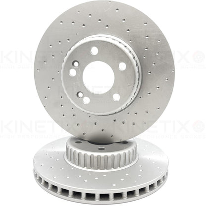 FOR MERCEDES C220d AMG SPORT BONDED FRONT DISCS PAIR 318mm A0004212112 COATED
