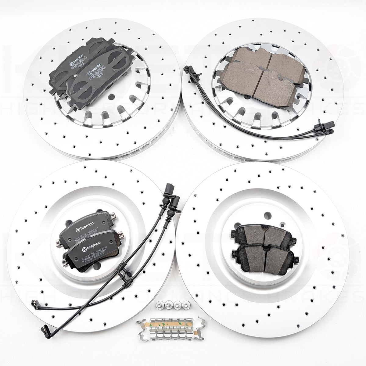 FOR AUDI A6 A7 A8 55 TDI TFSI FRONT REAR BRAKE DISCS BREMBO PADS 375mm 330mm