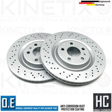 FOR AUDI A4 ALLROAD 45 TDI FRONT REAR DRILLED BRAKE DISCS PADS SENSORS 350/330