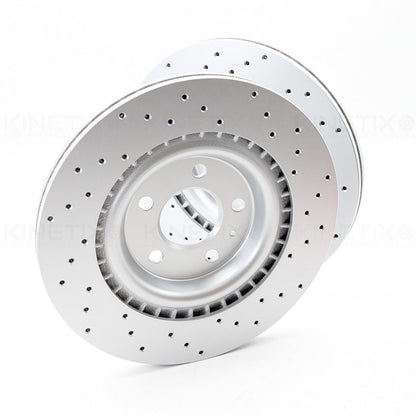 FOR AUDI A6 ALLROAD 55 TDI FRONT REAR DRILLED BRAKE DISCS PADS SENSORS 350/330