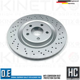 FOR AUDI A5 50 TDI CROSS DRILLED FRONT REAR COATED BRAKE DISCS 350mm 330mm