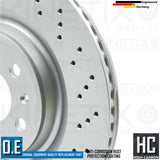 FOR AUDI A4 B9 35 TFSI CROSS DRILLED FRONT REAR COATED BRAKE DISCS 350mm 330mm