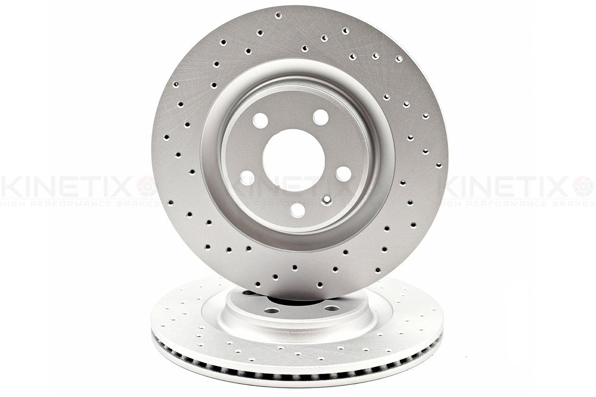 FOR PORSCHE MACAN 3.0 S DIESEL 14-18 DRILLED FRONT REAR BRAKE DISCS 350mm 330mm