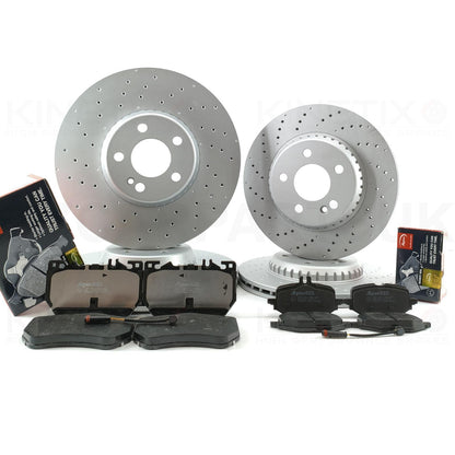 FOR MERCEDES CLE180 CLE200 CLE220d CLE300 CLE300e AMG SPORTS FRONT REAR BRAKE DISCS PADS & WEAR SENSORS 342mm 330mm