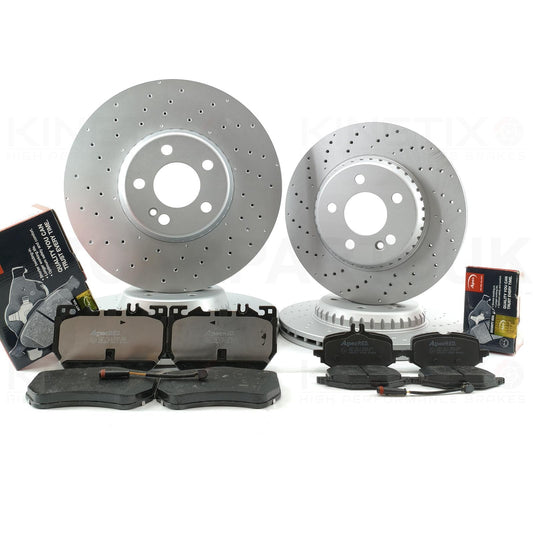 FOR MERCEDES CLE180 CLE200 CLE220d CLE300 CLE300e AMG SPORTS FRONT REAR BRAKE DISCS PADS & WEAR SENSORS 342mm 330mm