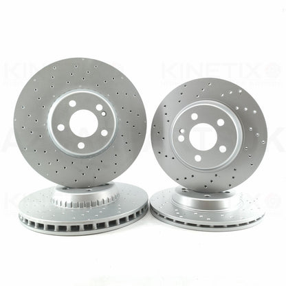 FOR MERCEDES C300 C300d C300e E300d E300 AMG SPORTS DRILLED FRONT REAR BRAKE DISCS 342mm 300mm