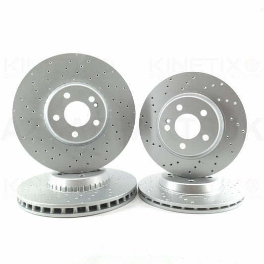 FOR MERCEDES C300 C300d C300e E300d E300 AMG SPORTS DRILLED FRONT REAR BRAKE DISCS 342mm 300mm