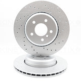 FOR BMW 535d 545Ci 550i 635d 645Ci 650i E6x CROSS DRILLED REAR BRAKE DISCS 345mm
