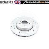 FOR BMW 535d 545Ci 550i 635d 645Ci 650i E6x CROSS DRILLED REAR BRAKE DISCS 345mm