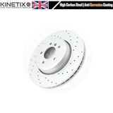 FOR BMW 535d 545Ci 550i 635d 645Ci 650i E6x CROSS DRILLED REAR BRAKE DISCS 345mm