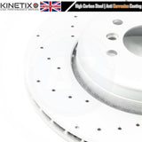 FOR BMW 535d 545Ci 550i 635d 645Ci 650i E6x CROSS DRILLED REAR BRAKE DISCS 345mm