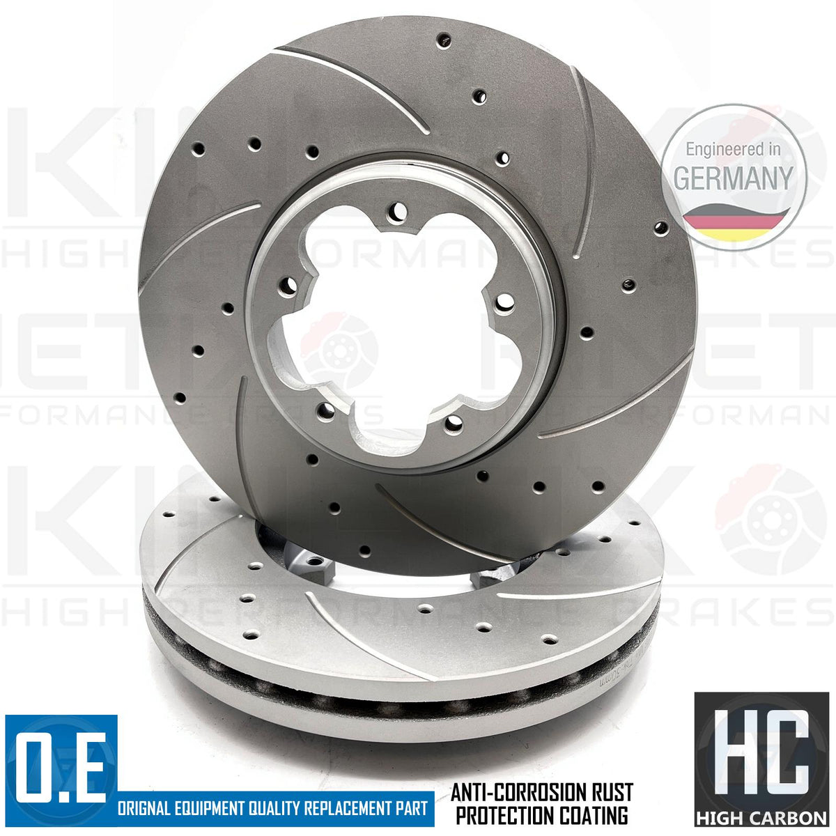 FOR FORD TRANSIT CUSTOM 2.2 TDCi DRILLED GROOVE FRONT BRAKE DISCS PADS 288mm