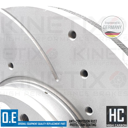 FOR FORD TRANSIT CUSTOM 2.2 TDCI 12-16 DRILLED GROOVED FRONT BRAKE DISCS PAIR