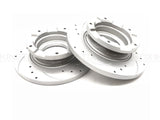FITS FORD TRANSIT 2013- DRILLED GROOVED REAR BRAKE DISCS 308mm **Single Wheels**