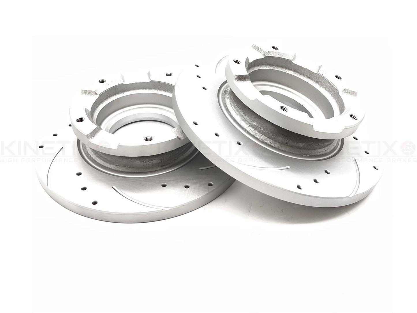 FOR FORD TRANSIT CUSTOM 2.2 TDCi DRILLED GROOVED REAR BRAKE DISCS PAIR 288mm