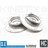 FITS FORD TRANSIT CUSTOM 2.0 2.2 REAR DRILLED GROOVED BRAKE DISCS PADS 308mm