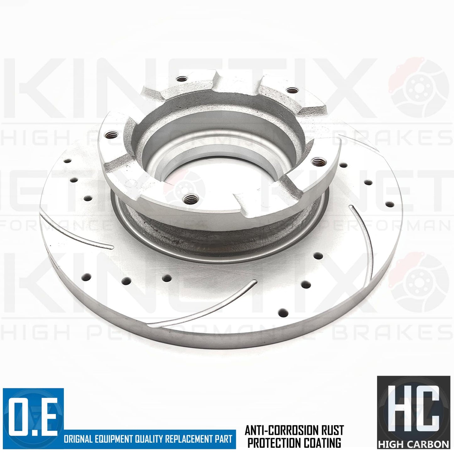 FOR FORD TRANSIT CUSTOM 2.2 TDCi DRILLED GROOVED REAR BRAKE DISCS PAIR 288mm