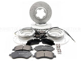 FOR FORD TRANSIT CUSTOM 2012- FRONT REAR DRILLED GROOVED BRAKE DISCS PADS 288mm