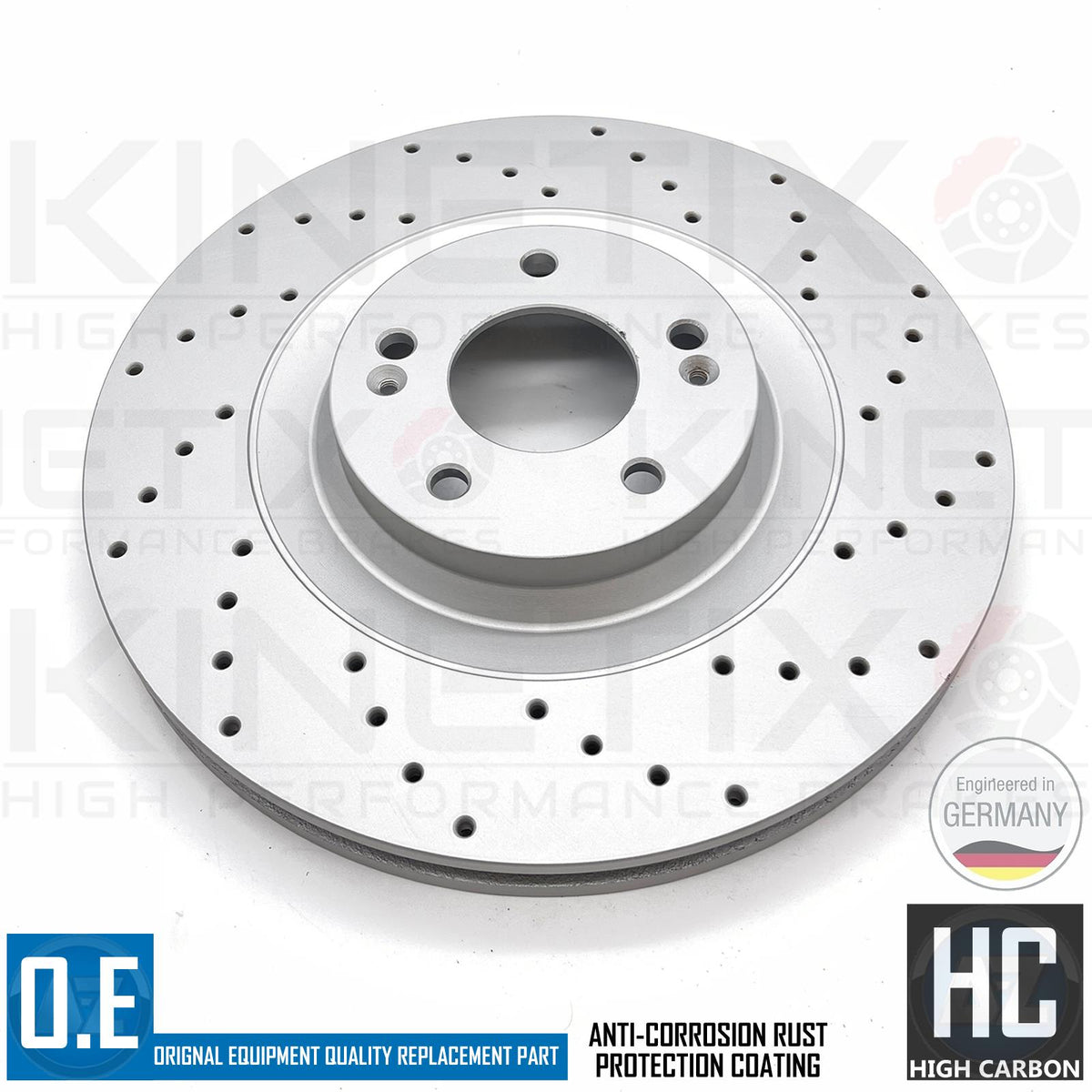 FOR HYUNDAI i30N 17- PERFORMANCE CROSS DRILLED FRONT BRAKE DISCS ABM PADS 345mm
