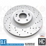 FOR HYUNDAI i30N 2.0 T-GDi 17- DRILLED FRONT BRAKE DISCS BLUEPRINT PADS 345mm
