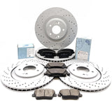 FOR HYUNDAI i30N 2.0N FRONT REAR DRILLED BRAKE DISCS BLUE PRINT PADS 345mm 314mm