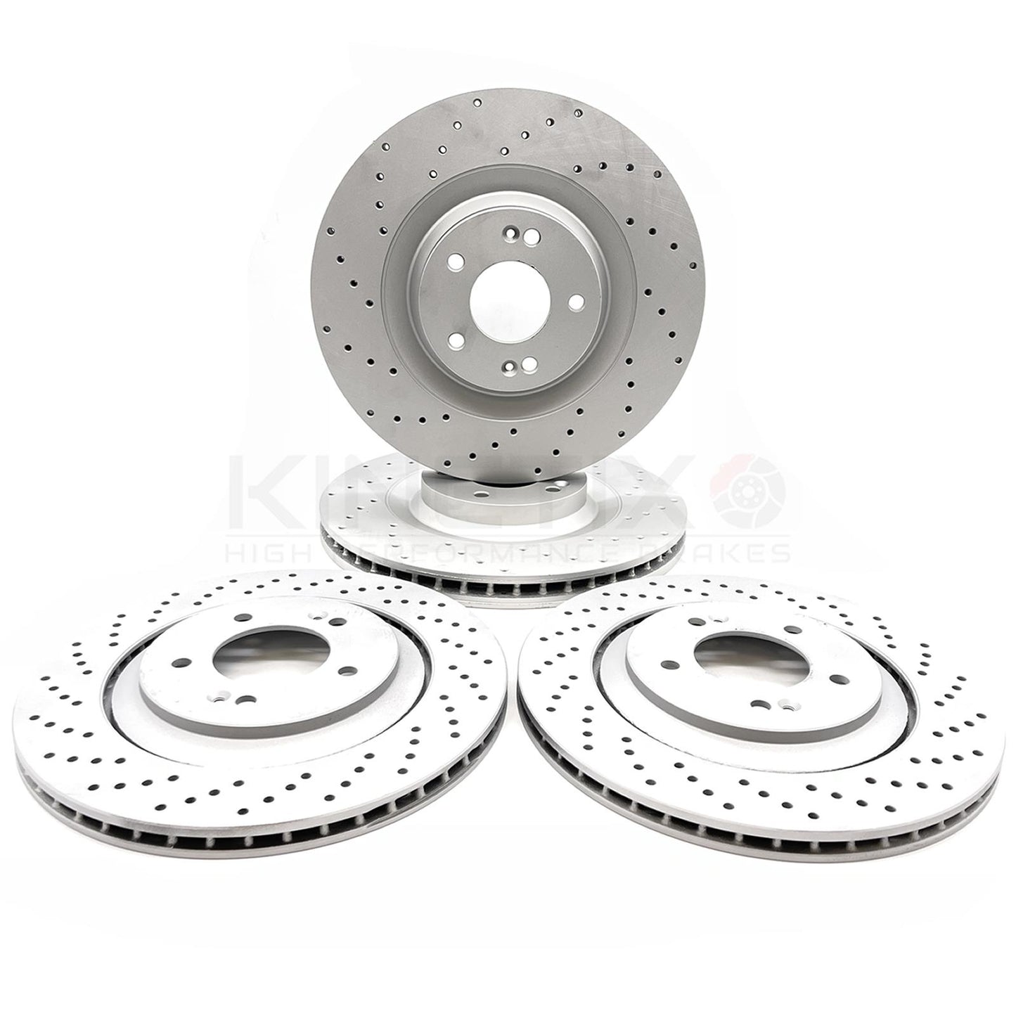 FOR HYUNDAI I30 N 2.0N 2017-2020 DRILLED FRONT REAR BRAKE DISCS BREMBO PADS
