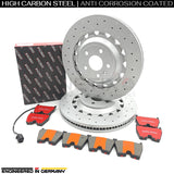 FOR AUDI RS3 8V 2017-2020 FRONT BRAKE DISCS PERFORMANCE PADS 8V0615301R 370mm
