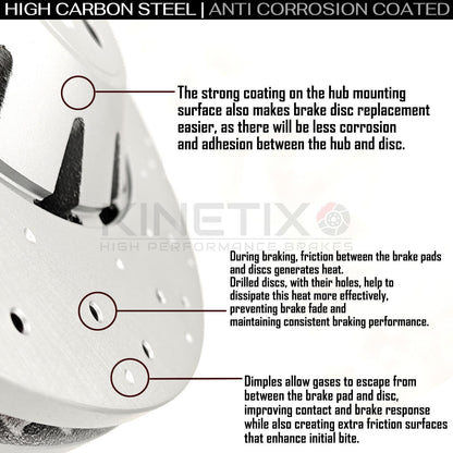 FOR AUDI RS3 8V 17-2020 FRONT BRAKE DISCS 370mm 8V0615301S 8V0615301C 8V0615301P