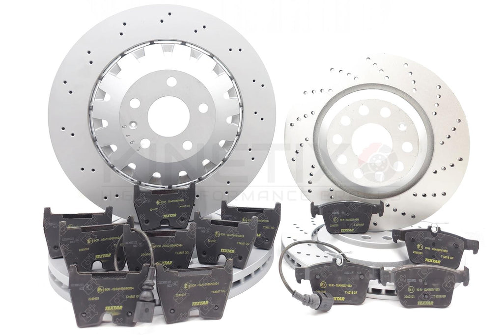 FITS AUDI RS3 8V 2015-2020 FRONT REAR BRAKE DISCS TEXTAR PADS 370mm 310mm