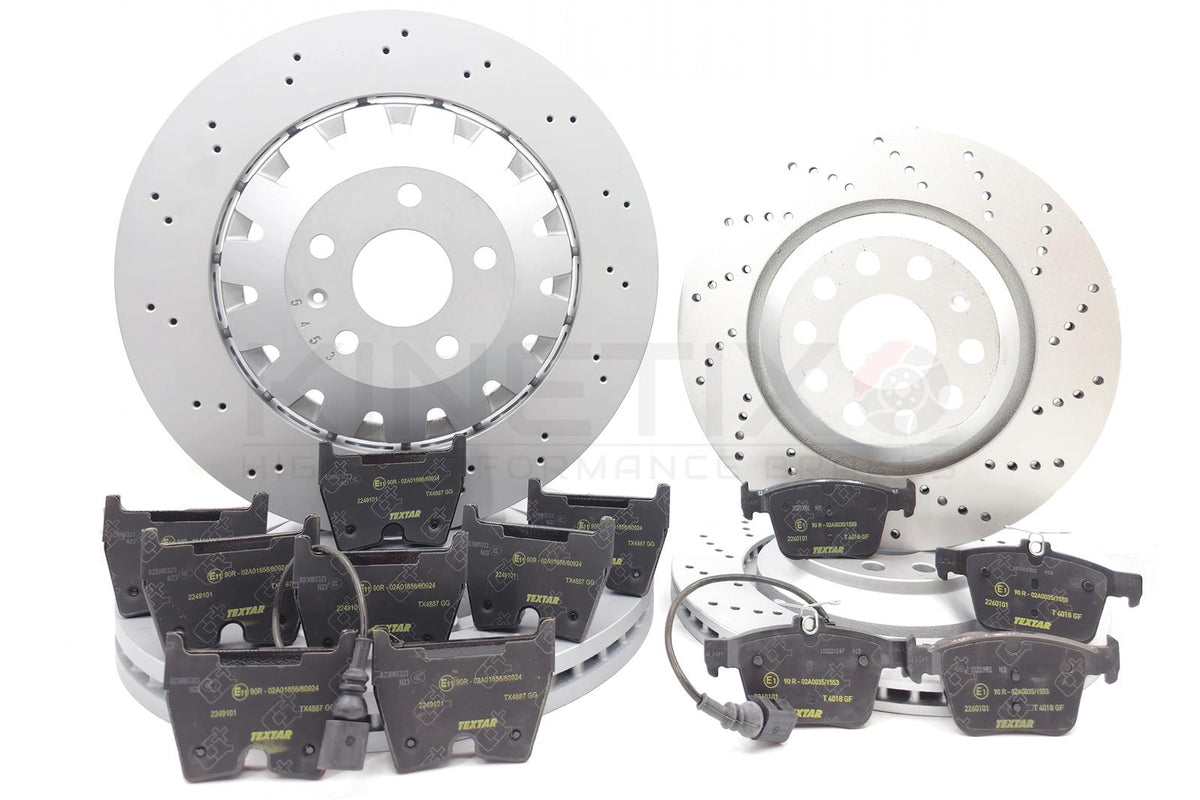 FOR AUDI RS3 8V 15-20 FRONT REAR BRAKE DISCS TEXTAR PADS 370mm 310mm 8V0615301S