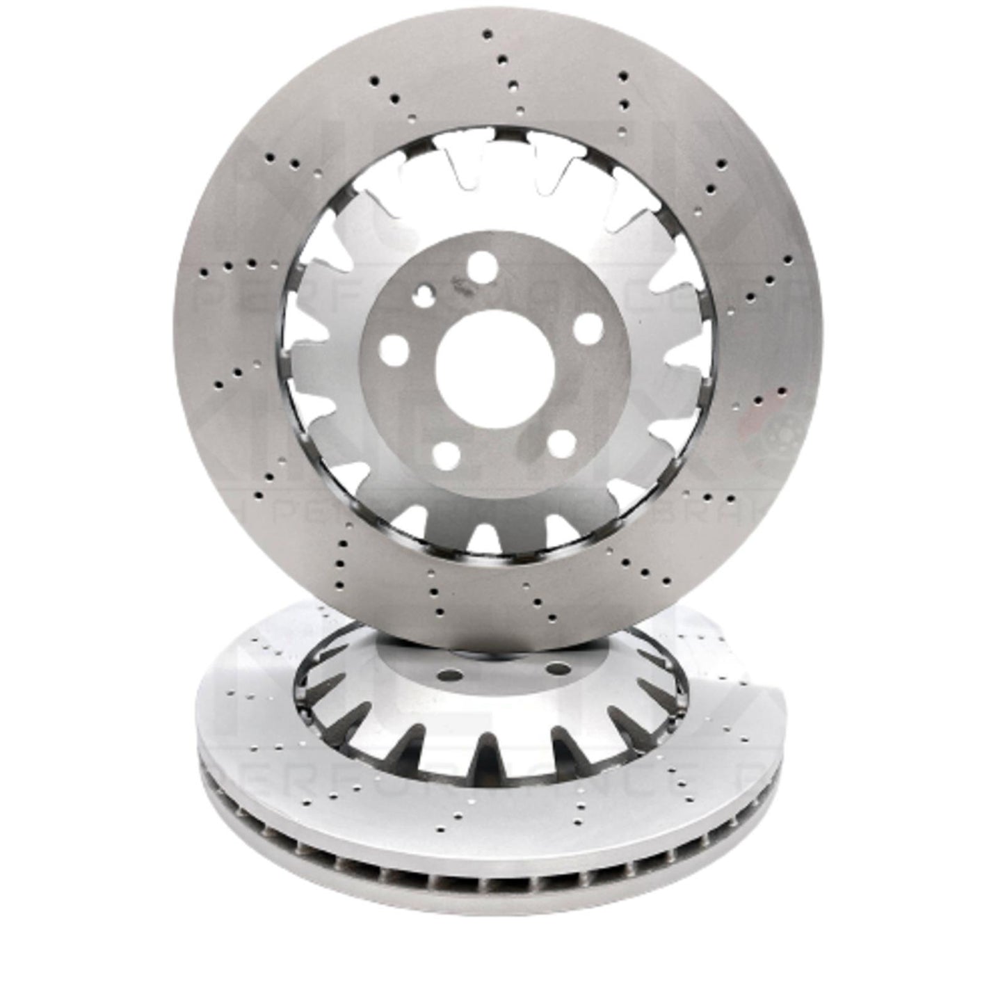 FOR AUDI RS3 8V 2017- FRONT DRILLED COATED BRAKE DISCS PAIR 8V0615301P 370mm