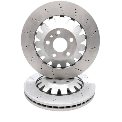 FOR AUDI RS3 8V FRONT REAR CROSS DRILLED HIGH CARBON BRAKE DISCS 370mm 310mm