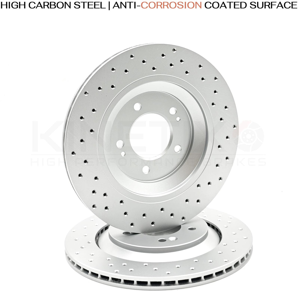 FOR HYUNDAI I30 N 2.0N 2017-2020 DRILLED FRONT REAR BRAKE DISCS BREMBO PADS