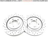 FITS HYUNDAI I30N 2.0 N FASTBACK CROSS DRILLED REAR BRAKE DISCS PAIR 314mm