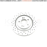 FITS HYUNDAI N 2.0 N PERFORMANCE CROSS DRILLED REAR BRAKE DISCS 314mm X 20mm SET