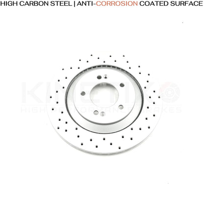 FOR HYUNDAI i30N KONA N 2.0 N DRILLED REAR BRAKE DISCS BREMBO PADS 314mm X 20mm
