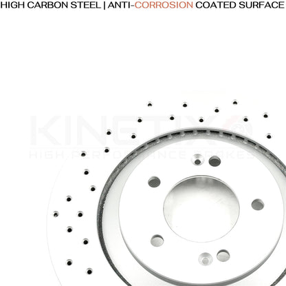 FOR HYUNDAI i30N FRONT REAR KINETIX DRILLED PERFORMANCE BRAKE DISCS 345mm 314mm