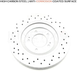 FITS HYUNDAI N 2.0 N PERFORMANCE CROSS DRILLED REAR BRAKE DISCS 314mm X 20mm SET