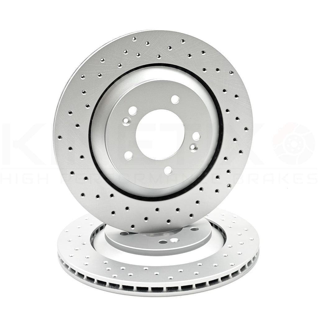 FITS HYUNDAI I30N 2.0 N FASTBACK CROSS DRILLED REAR BRAKE DISCS PAIR 314mm