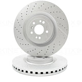 FOR MERCEDES ML63 AMG HIGH CARBON FRONT DRILLED GROOVED BRAKE DISCS PADS SENSOR